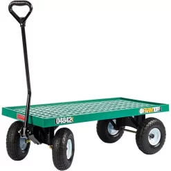 Farm Tuff Plastic Deck Wagon With Pneumatic Tires
