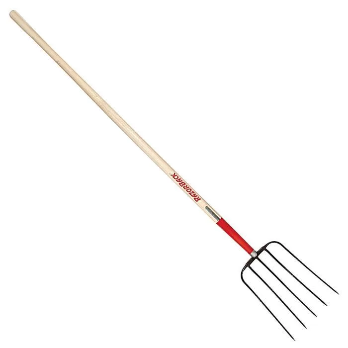 Union Razorback Forged 5 Tine Manure Fork With 48in Handle 1 Union Razorback Forged 5 Tine Manure Fork With 48in Handle