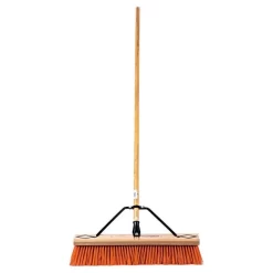 Leonard 24-Inch Heavy-Duty Push Broom With Hardwood Handle