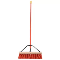 Leonard 18-Inch Heavy-Duty Push Broom With Steel Handle