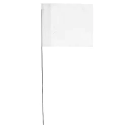 Vinyl Marking Flags, White, 3-1/2-Inch X 2-1/2-Inch