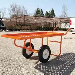 Leonard Flatbed 2-Wheel Nursery Cart, 2ft X 5ft Deck, 850 Lb Capacity -Garden Tools 2460ex 3 1