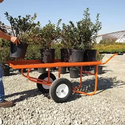Leonard Flatbed 2-Wheel Nursery Cart, 2ft X 5ft Deck, 850 Lb Capacity -Garden Tools 2460ex 5 1