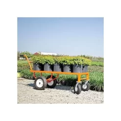 Leonard Push-Style 4-Wheeled Nursery Cart With 2-Foot X 5-Foot Deck And Pneumatic Tires -Garden Tools 2460fw 7