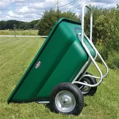 Muller's Original Smart Cart, Green 12 Cu. Ft. Tray With 16" Flat Free Wheels -Garden Tools 312gbt ff 2