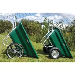 Muller's Original Smart Cart, Green 12 Cu. Ft. Tray With 16" Flat Free Wheels -Garden Tools 312gbt ff 3