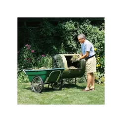 Muller's Original Smart Cart, Green 7 Cu. Ft. Tray With 20" Flat Free Spoke Wheels -Garden Tools 37gb ff 2