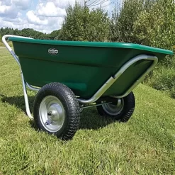 Muller's Original Smart Cart, Green 7 Cu. Ft. Tray With 16" Turf Wheels -Garden Tools 37gbt 2 1