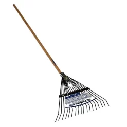 Seymour S500 Industrial Heavy Duty Spring Brace Rake With Wood Handle