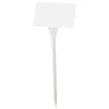 Angled Display White Plastic Stakes, 4in X 6in X 17in