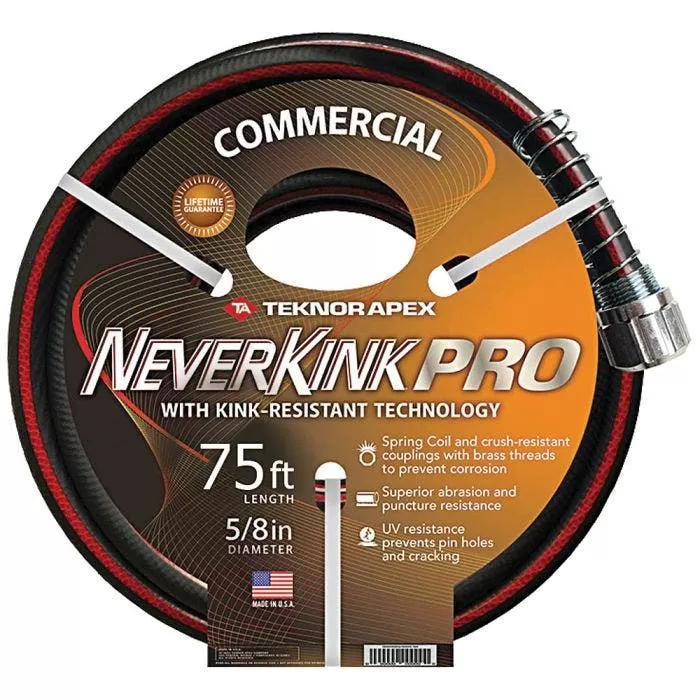 Neverkink Pro Commercial Duty Hose, 5/8in, 75ft 1 Neverkink Pro Commercial Duty Hose, 5/8in, 75ft