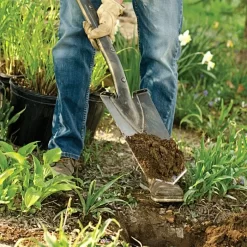 Leonard Full-Strap Diamond-Point Spade With Straight Handle -Garden Tools a13dl 3