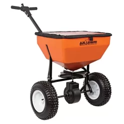Leonard 70-Pound Broadcast Spreader With Deflector 8 Leonard 70-Pound Broadcast Spreader With Deflector -Garden Tools am70lp right withcover