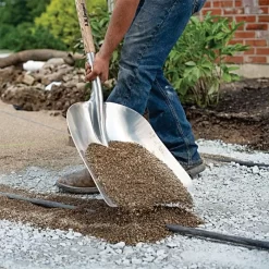 Leonard Heavy-Gauge Aluminum Scoop Shovel With 48-Inch Straight Handle -Garden Tools ama12l 3 1