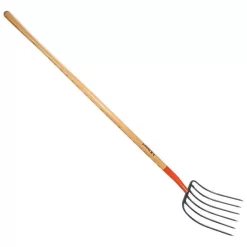 Leonard 6-Tine Forged Steel Manure Fork With 54-Inch Straight Handle