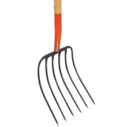 Leonard 6-Tine Forged Steel Manure Fork With 54-Inch Straight Handle -Garden Tools amf6 2 1