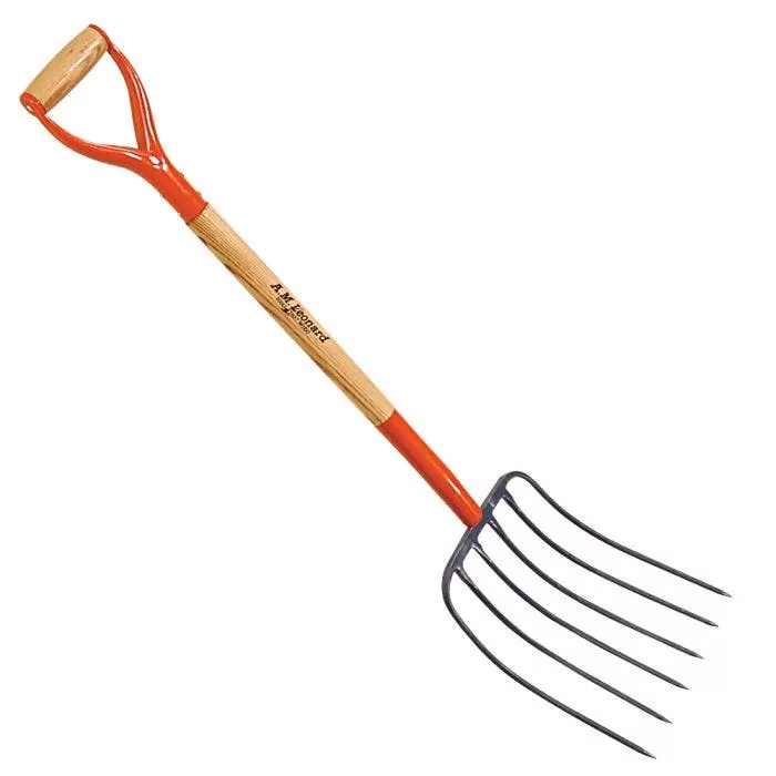Leonard 6 Tine Forged Steel Manure Fork With 30 Inch D Grip Handle 1 Leonard 6 Tine Forged Steel Manure Fork With 30 Inch D Grip Handle