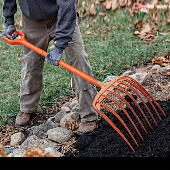 Poly Mulching Fork With D-Grip Handle By A.M. Leonard, 8 Tine, 15in Scoop X 44in Length, Lifetime Warranty 6 Poly Mulching Fork With D-Grip Handle By A.M. Leonard, 8 Tine, 15in Scoop X 44in Length, Lifetime Warranty - Image 6