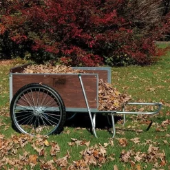 Yard Cart With Pneumatic Wheels 13 3 5 Cubic Foot Capacity