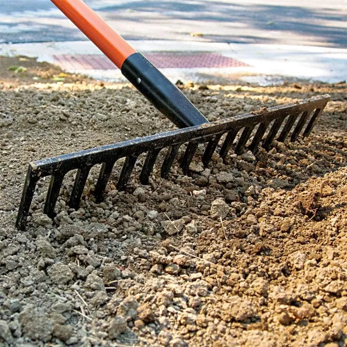 Leonard Straight Rake With Forged Steel Head And Composite Handle 4 Leonard Straight Rake With Forged Steel Head And Composite Handle - Image 4