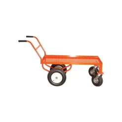 Leonard Push-Style 4-Wheeled Nursery Cart With 2-Foot X 4-Foot Deck And Flat-Free Tires -Garden Tools f2448fw 2