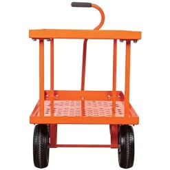Leonard 2-Foot By 4-Foot Pull-Style Nursery Cart With 18-Inch Shelf -Garden Tools f2448hwg 3