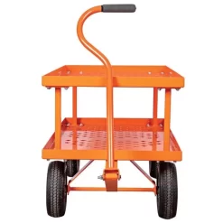 Leonard 2 Foot By 4 Foot Pull Style Nursery Cart With 12 Inch Shelf -Garden Tools f2448lwg 2
