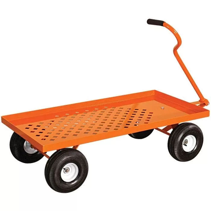 Leonard Pull-Style 4-Wheeled Nursery Cart With 2-Foot X 4-Foot Deck And Flat-Free Tires 2 Leonard Pull-Style 4-Wheeled Nursery Cart With 2-Foot X 4-Foot Deck And Flat-Free Tires - Image 2