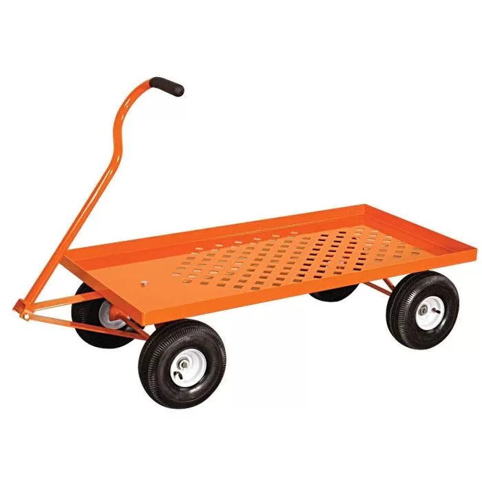 Leonard Pull-Style 4-Wheeled Nursery Cart With 2-Foot X 4-Foot Deck And Flat-Free Tires 1 Leonard Pull-Style 4-Wheeled Nursery Cart With 2-Foot X 4-Foot Deck And Flat-Free Tires