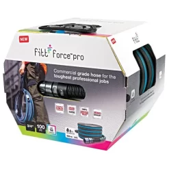 FITT Force™ Pro Commercial-Grade Lay Flat Hose, 5/8-Inch Diameter, 50-Foot Length