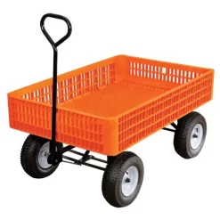 Leonard Orange Utility Wagon, Flat Free Tires