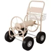 Hose Reel Wagon By A.M. Leonard, 4 Wheel Flat Free Tires, 300ft Hose Capacity, Lifetime Warranty