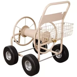 Hose Reel Wagon By A.M. Leonard, 4 Wheel Flat Free Tires, 300ft Hose Capacity, Lifetime Warranty -Garden Tools fhw300 2