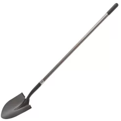Leonard Contractor-Grade Shovel, Round Point With Fiberglass Handle