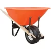 Leonard 8-Cubic-Foot Capacity Poly Tray Wheelbarrows With Flat-Free Tire