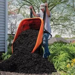 Leonard 8-Cubic-Foot Capacity Poly Tray Wheelbarrows With Flat-Free Tire -Garden Tools fwb08 3