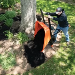 Leonard 8-Cubic-Foot Capacity Poly Tray Wheelbarrows With Flat-Free Tire -Garden Tools fwb08 7