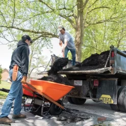 Leonard 8-Cubic-Foot Capacity Poly Tray Wheelbarrows With Flat-Free Tire -Garden Tools fwb08 8