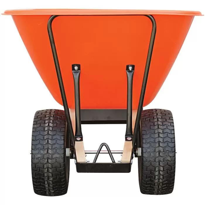 Leonard 2-Wheeled, 10-Cubic-Foot Capacity Poly Tray Wheelbarrow With Flat-Free Tires 3 Leonard 2-Wheeled, 10-Cubic-Foot Capacity Poly Tray Wheelbarrow With Flat-Free Tires - Image 3