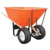 Leonard 2-Wheeled, 10-Cubic-Foot Capacity Poly Tray Wheelbarrow With Flat-Free Tires