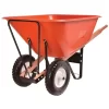 Leonard 2-Wheeled, 10-Cubic-Foot Capacity Poly Tray Wheelbarrows With Narrow, Diamond Tread Tires