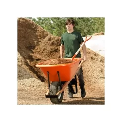 Leonard 6-Cubic-Foot Capacity Poly Tray Wheelbarrow With Flat-Free Tire -Garden Tools fwb6 6 1