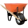 Leonard 6 Cubic Foot Capacity Steel Tray Wheelbarrow With Flat Free Tire