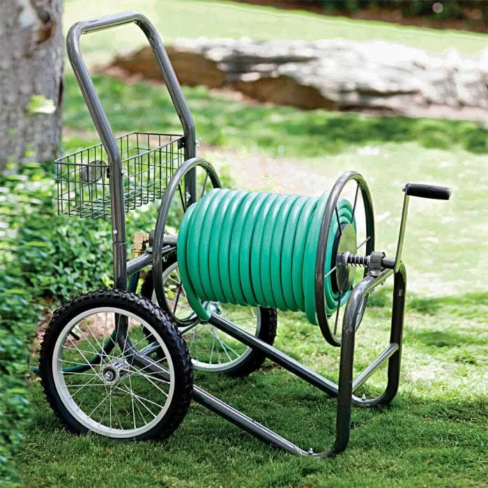 Hose Reel Cart 2 Wheel Commercial Grade Bronze 5/8in Hose 300ft Capacity 2 Hose Reel Cart 2 Wheel Commercial Grade Bronze 5/8in Hose 300ft Capacity - Image 2