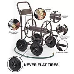 Liberty Garden Hose Wagon With Flat Free Tires, 250ft Capacity 7 Liberty Garden Hose Wagon With Flat Free Tires, 250ft Capacity -Garden Tools hw250ff callouts