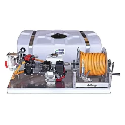 Kings 100 Gallon Low Profile Skid Sprayer With 10 Gpm Diaphragm Pump And Manual Hose Reel
