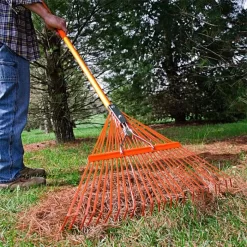 Leonard Spring Rake, 24-Tine Head With Fiberglass Handle -Garden Tools msrf 224 3 1