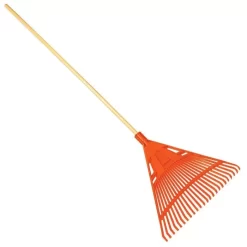 Leonard Poly Lawn Rake With American Ash Handle, 24-Inch Head