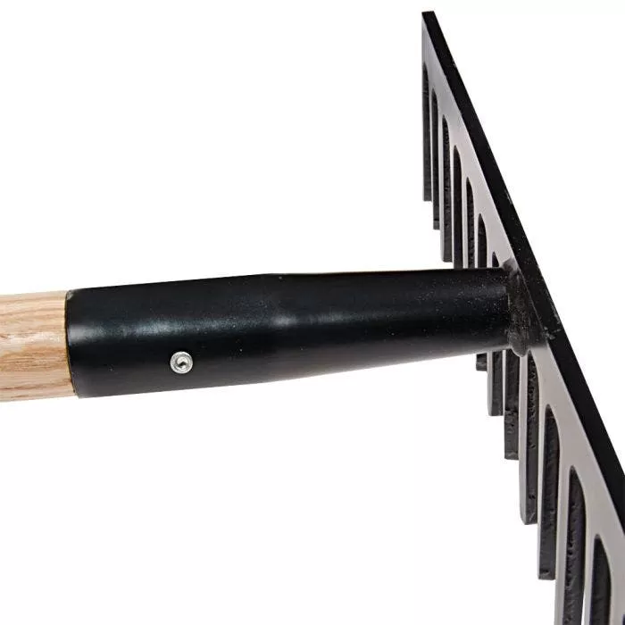 Forged Steel Straight Rake By A.M. Leonard, 16-1/2in Wide X 62in Length, Ash Handle, Lifetime Warranty 2 Forged Steel Straight Rake By A.M. Leonard, 16-1/2in Wide X 62in Length, Ash Handle, Lifetime Warranty - Image 2