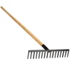 Forged Steel Straight Rake By A.M. Leonard, 16-1/2in Wide X 62in Length, Ash Handle, Lifetime Warranty